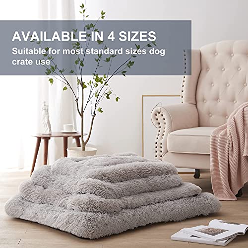 Metchic Dog Crate Beds Small Dogs, Calming Dog Beds Crate Pads, Dog Crate Mats Machine Washable, 24'' #TOP3