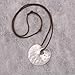 JAOYU Long Boho Necklace for Women with Large Silver Circle Pendant Chunky Trendy Bohemian Necklace Pendant Choker Statement Jewelry