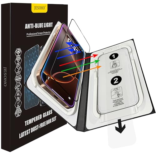 JESOHO Blue Light Blocking Screen Protector for iPhone 16 Pro Max 6.9