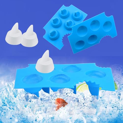 2 Pack bandejas de silicona para cubos de hielo miniatura 5