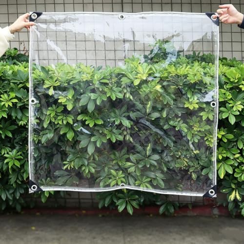 Bâche PVC transparente imperméable pour pergola et fermeture de balcon en hiver