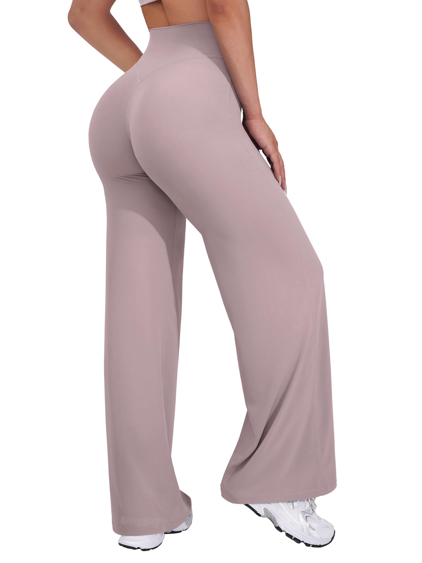 VOYJOY Straight Leggings Bottoms Womens Wide Leg 29"/ 31.5"/33"/35" Pants | High Waisted, Buttery Soft, Workout Yoga, for Womens