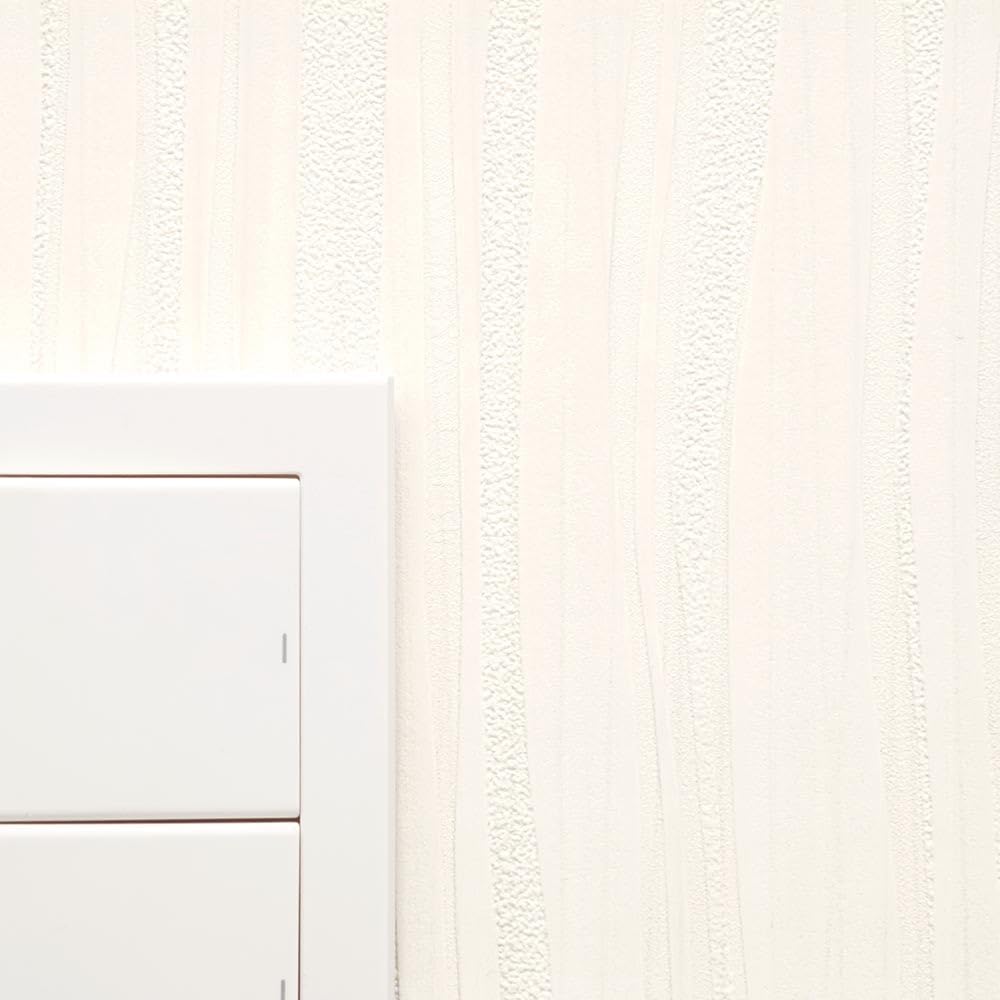 Amazon | 壁紙屋本舗 壁紙 生のり付き ストライプ ホワイト 白 Amazon | 壁紙屋本舗 壁紙 生のり付き ストライプ ホワイト 白