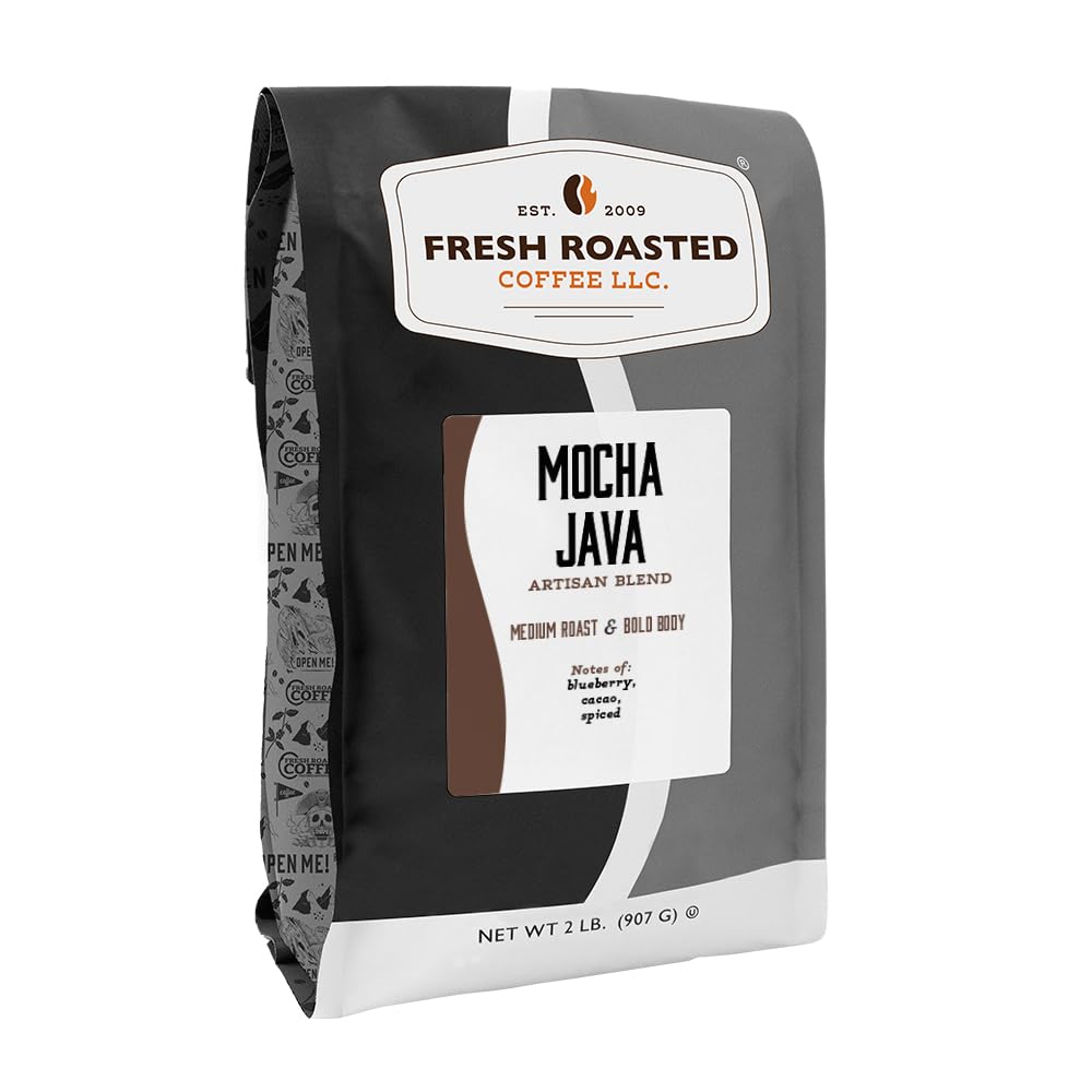 Fresh Roasted Coffee, Mocha Java, 2 lb (32 oz), Medium Roast, Kosher, Whole Bean