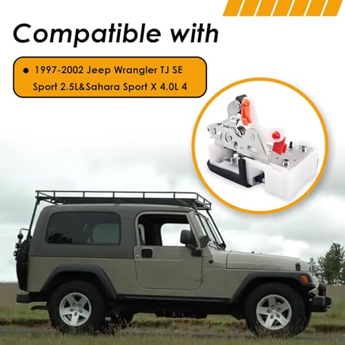 Image of 55075991AE Door Lock Latch Assembly（Front Left ） Compatible with 1997-2002 Jeep Wrangler SE TJ Sport 2.5L&Sahara Sport X 4.0L