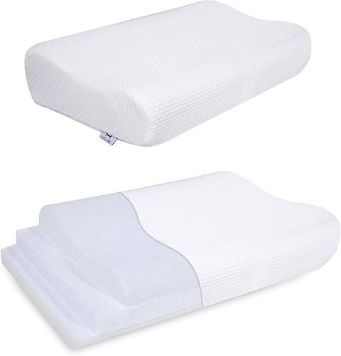 SUQ I OME Slim Sleeper - Almohada de espuma viscoelástica de gel para dormir, perfil de pie, almohada de pie para personas que duermen boca abajo, disponible en Yaxa El Salvador
