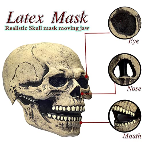 Leka Neil Skull Mask Creepy Halloween Full Head Skull Mask thumb #3