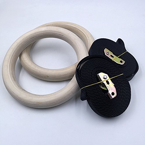 Anillas de Gimnasia Ajustables de Madera para Entrenamiento miniatura 4
