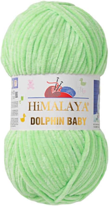 Himalaya Dolphin Baby Yarn Each Skein 100gr 120m Super Bulky Yarn for Knitting&Crocheting Ideal for Cardigans Shawls Blankets Hats and Home Textiles (1, 80350 Mint Green) — image 1