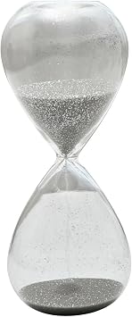 Sand Timer 10 Minute Creative Modern Desk Timer Hourglass for Mantlebook Desk, Gray Agent