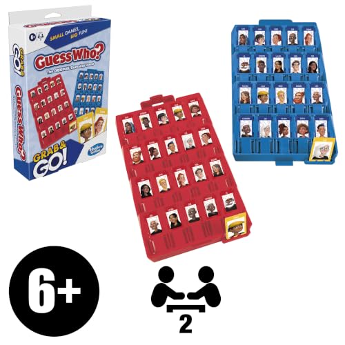 Hasbro Gaming Guess Who? Grab and Go Game, Travel Games for Kids, Portable 2 Player Game, Ages 6+ - image 2