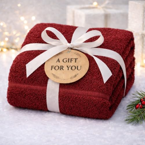 Image of Fitness Mantra Cotton Bath Towel 650 GSM | Heavyweight, Soft & Absorbent | Quick Dry | Large 30 x 60 Inch Towel for Daily Bath Use | 1 Peace| (Maroon)