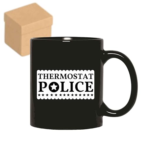 Funny Gift Funny Fathers Day Gift For Police Officers, Cop Appreciation Present - Thermostat Design On 11oz Ceramic Mug 11oz 15oz Black Coffee Mug