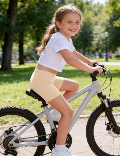Image of Somaibo 3 Pack Girls Bike Shorts Kids Cartwheel Under Dress Cotton Short | Girl Biker Shorts Dance Tumble Gymnastic Short
