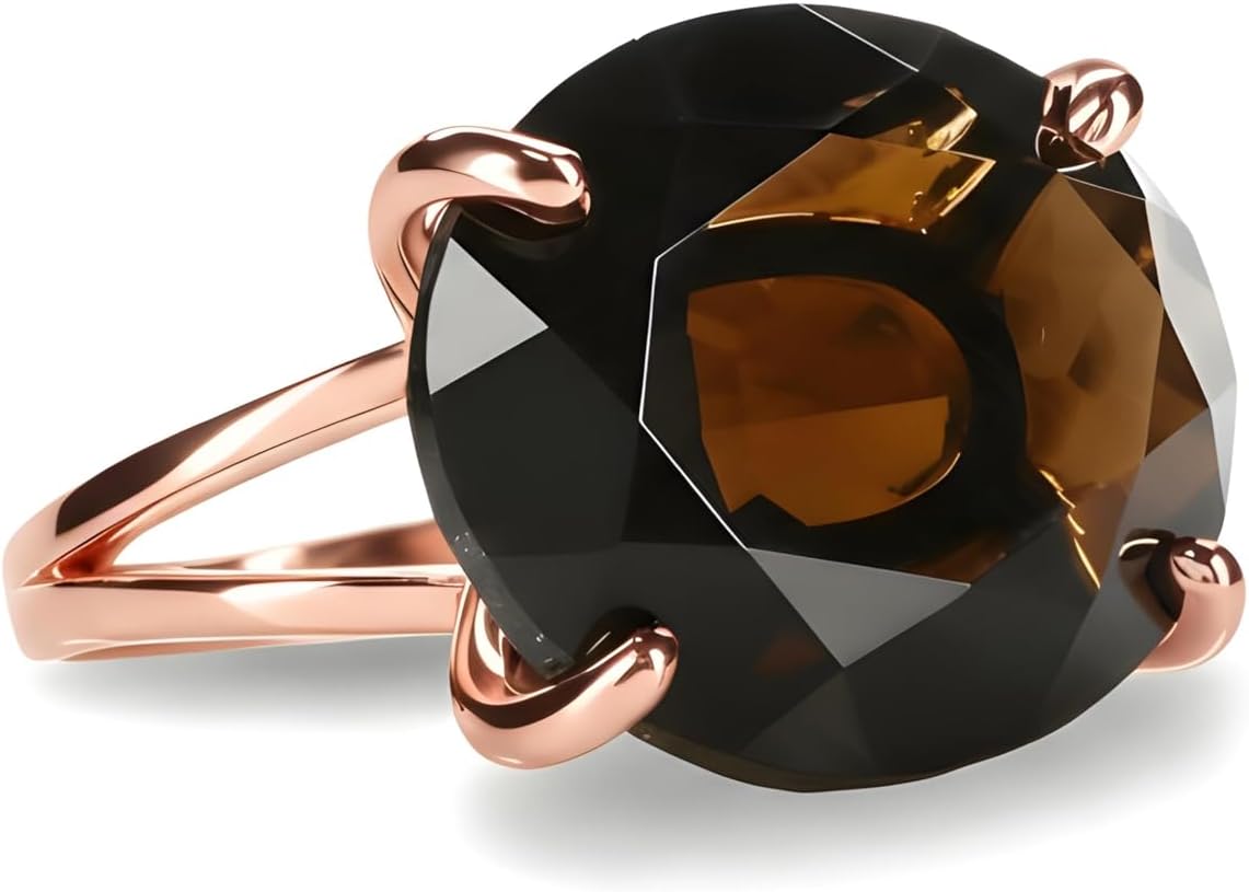 Dazzling Smoky Quartz Jewelry Ring - Handmade Natural Rings - Fashion Jewelry, Statement Ring, for Mom, Sister, Wife, Best Friend - Custom Size and Material