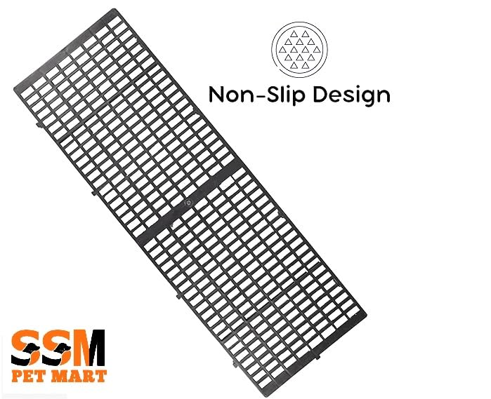 SSM PET MART Pet Plastic I Flooring Mat I for Dog/Cat/Rabbit/Goat Multipurpose Floor Mat 36x12 Inch (Black, Dog MAT Set of 5 PCS) 4