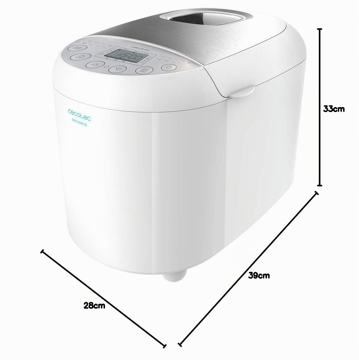 Cecotec Machine à Pain Bread&Co 1000 Delicious 1 kg 19 Programmes Automatiques 15 Heures Programmables