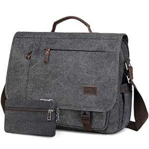 Computer Messenger Bag for Man,15.6 Inch Laptop Shoulder Bag Waterproof Canvas Briefcase for Office Work Business