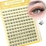 Lash Clusters Natural Eyelash Clusters 8-12MM Wispy Lash Extensions C Curve Individual Lashes Clear Band Cluster Lashes Clean Makeup DIY Lash Pack (Short Ver.)