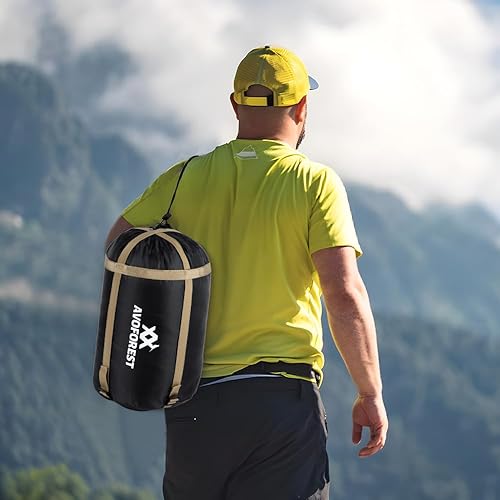 Miniatura 7 de AVOFOREST - Saco de dormir para adultos, saco de dormir para niños, para todas las estaciones, mochilero, camping, saco de dormir para parejas, al