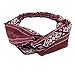 Produktbild Elegante Haarbänder Blume Druck Elastic Headwrap Breite Haarschmuck Multi Color Stirnband für Sommer Täglichen Tragen(Weinrot,free)