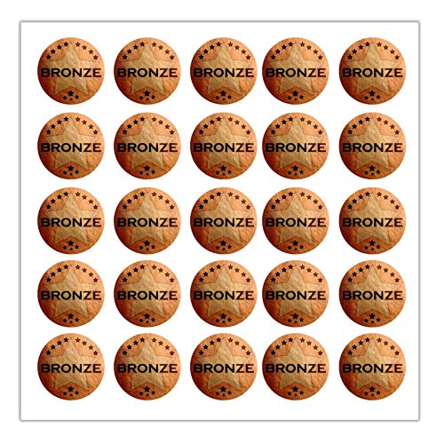 Bronze Stars - Metallic Bronze Foil Stickers (250 stickers) - Image 2
