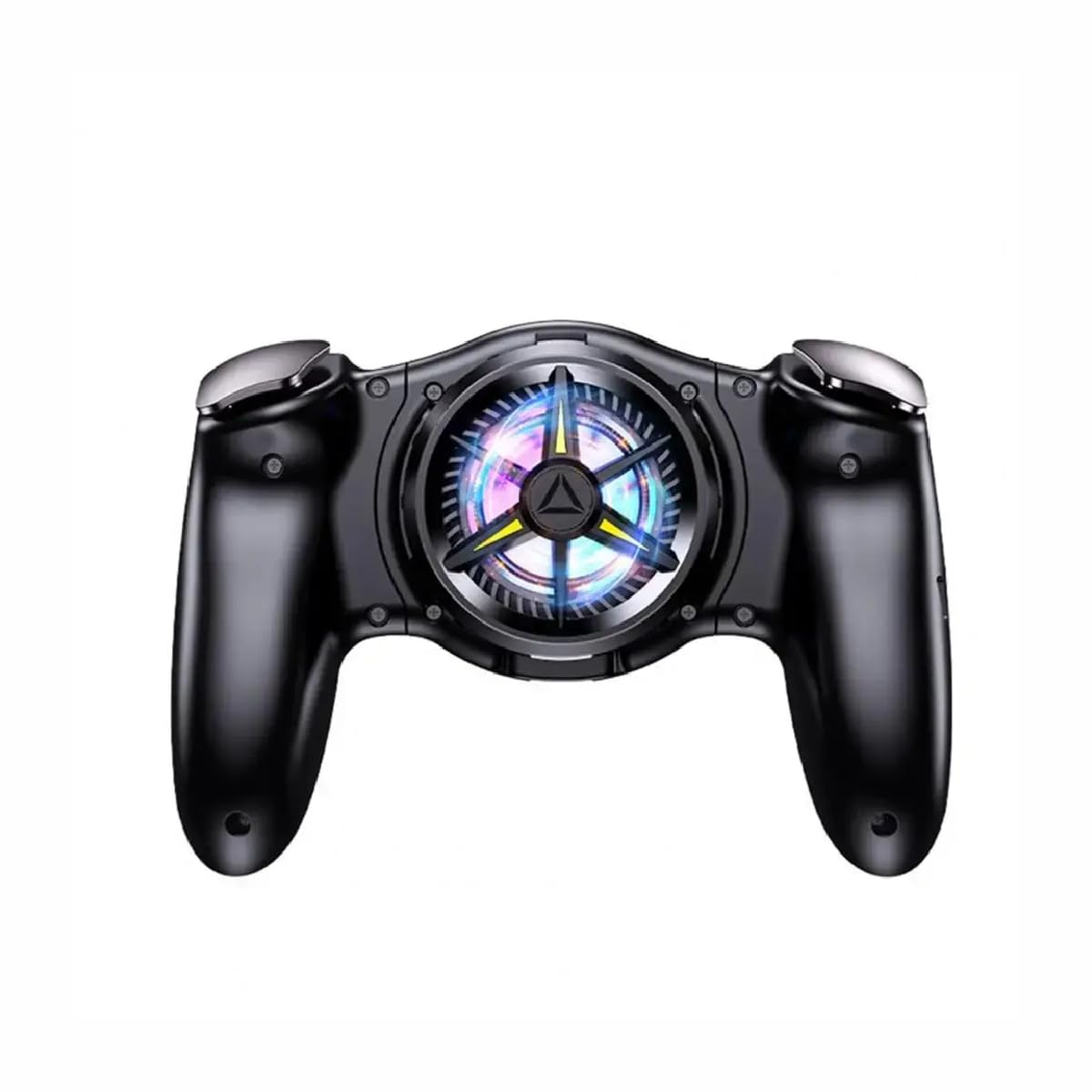 Mobile Phone Wireless Gamepad JK01S 2 IN 1 Game Controller L1 R1 Fire Button With Cooler Fan Radiator Wireless Gamepad For Android And iOS Devices With Rgb Light Phone Cooler Semiconductor Heatsink