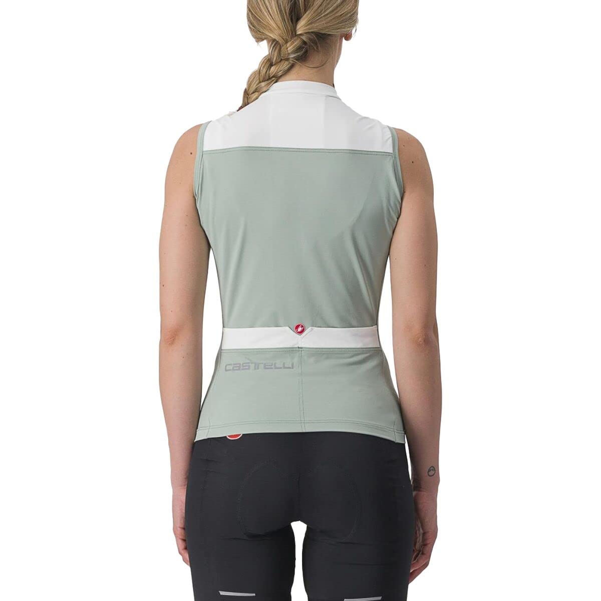 Castelli Solaris Sleeveless Jersey - Women's Defender Green/Ivory, M