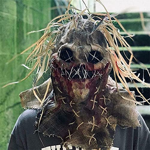 DKaony Halloween Scary Face Cover, Horror Mask for Adults Realistic Halloween Fancy Dress Cosplay Costume Props - Image 3