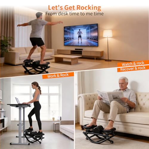 Image of The Rock Stepper Machine with Resistance Bands-Side to Side Stepper for Exercise at Home,3D Rocking Stepper for Hip Mobility&Posture Correction,Low-Impact Full Body Workout with Digital Monitor
