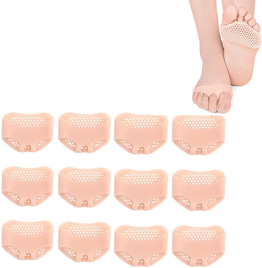 MIOBER 足裏保護パッド 足裏サポート 足裏クッション （左右兼用12個入り）【衝撃吸収/シリコン素材/男女適用/シリコンパッド