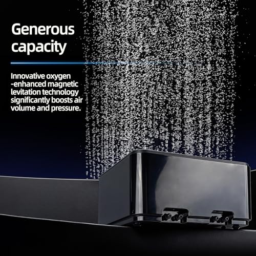 Image of UPETTOOLS Aquarium Air Pump, Fish Tank Air Pump Ultra Quiet Powerful Bubbler Aerator