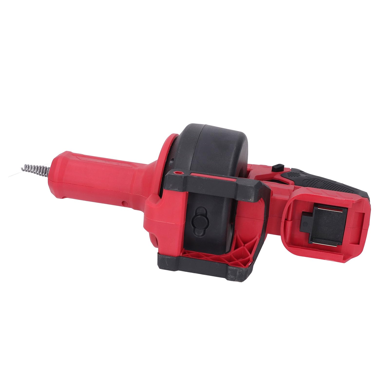 Greensen Desenredador Eléctrico para Tuberías 3/4"–2", Máquina de Desatascamiento con Batería de Litio, Herramienta de Fontanería para Drenaje y Limpieza de Cañerías, Rojo