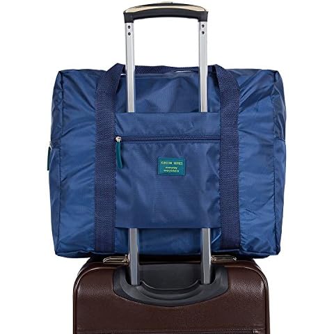 Ducomi® - Bolsa de viaje plegable impermeable azul Cover