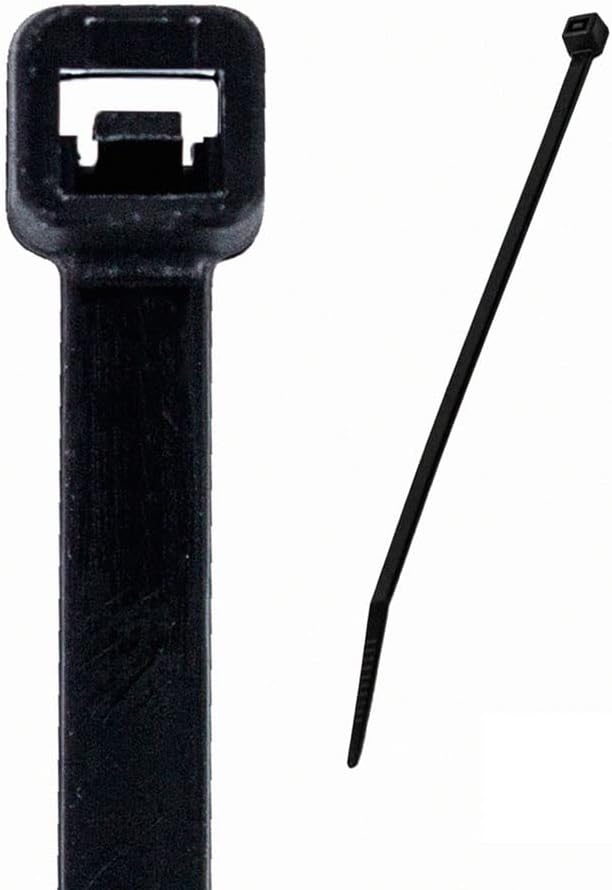 NavePoint 12 Inch Nylon UV Resistant Cable Wire Zip Tie 120 lbs - Black 400 Pack Lot Pcs Qty