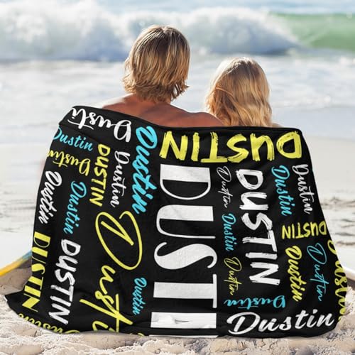 Personalized Blankets for Kids with Names Customized Blankets with Name for Adult Custom Blanket Gift for Birthday Christmas Valentines Day Gift