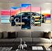 XQBHH Quadro da Parete 5 Pezzi, Auto Sportiva Bugatti, Puzzle 5 Pezzi Stampa su Tela Quadri da Parete Moderni HD Poster