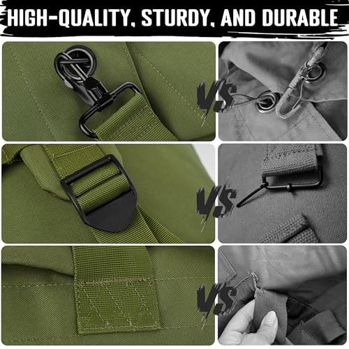 Sea Bag, 110L Extra Large Military Duffle Bag with Name Tag Pocket Backpack Straps, Heavy Duty Army Duffle Bag for Camp or Laundry Bag4