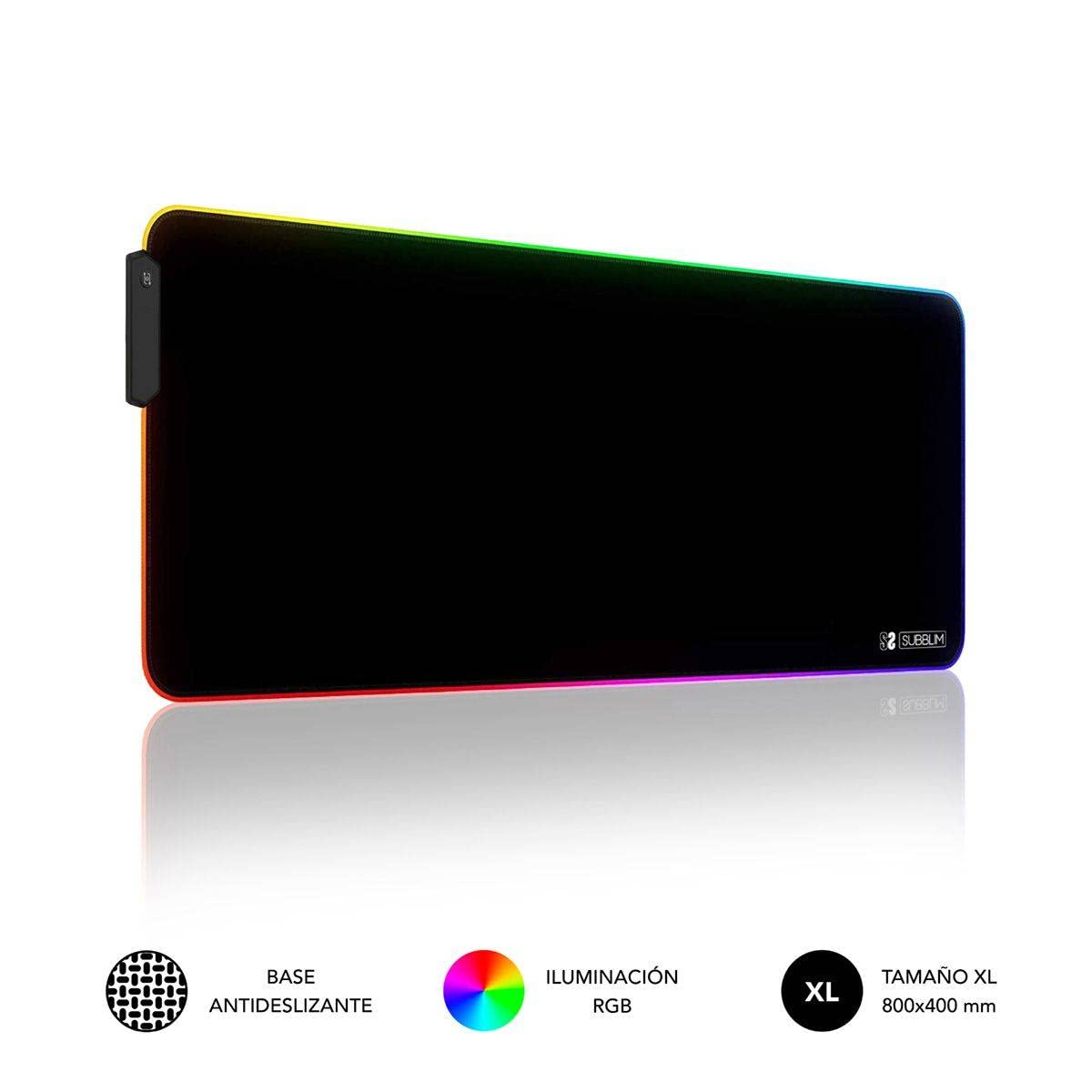 Tappetino Mouse SUBBLIM Extra Large 80x30cm Con LED RGB Leone - Impermeabile E Antiscivolo - 4