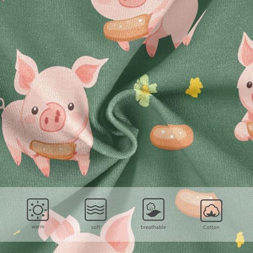 Wusikd Cartoon Piglets Girls' Underwear Cotton Cute Girls Briefs Soft Toddler Underwear 2T3