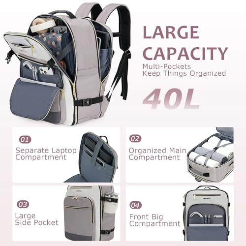 EMPSIGN 40L Travel Backpack for Women