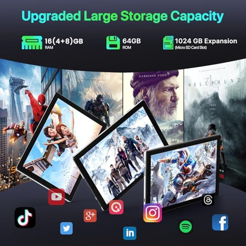 Android Tablet, 2026 Tablet 10.1 inch Android 15 Tablets, 16GB+64GB+1TB Expansion Octa-Core Processor, 6000mAh Battery, Widevine L1, 1280 * 800 IPS, 5G/2.4G WiFi 6, 2MP+8MP, Bluetooth 5.0 (Grey) - Image 3