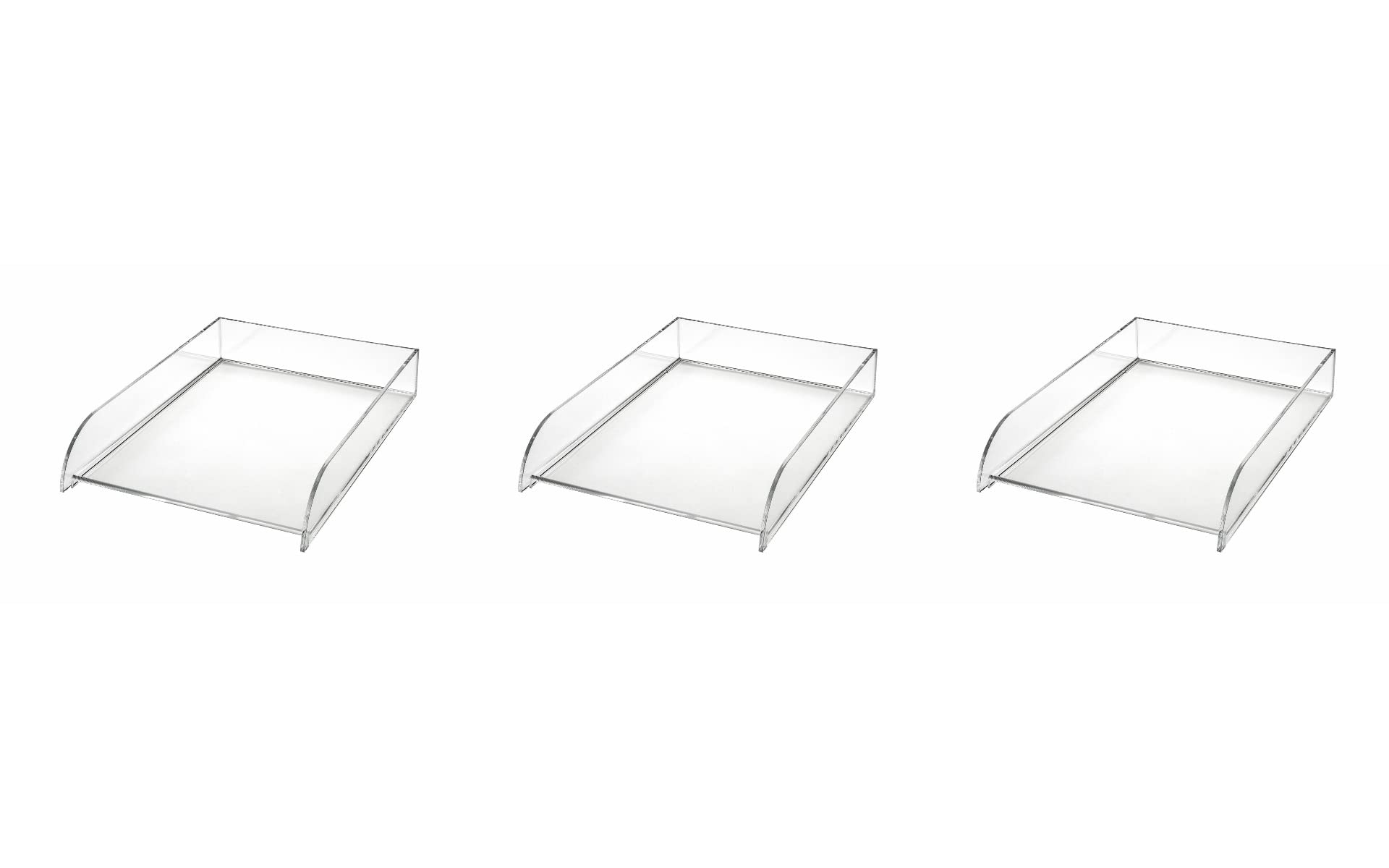 Osco Clear Acrylic Stacking Letter Tray (Pack of 3)