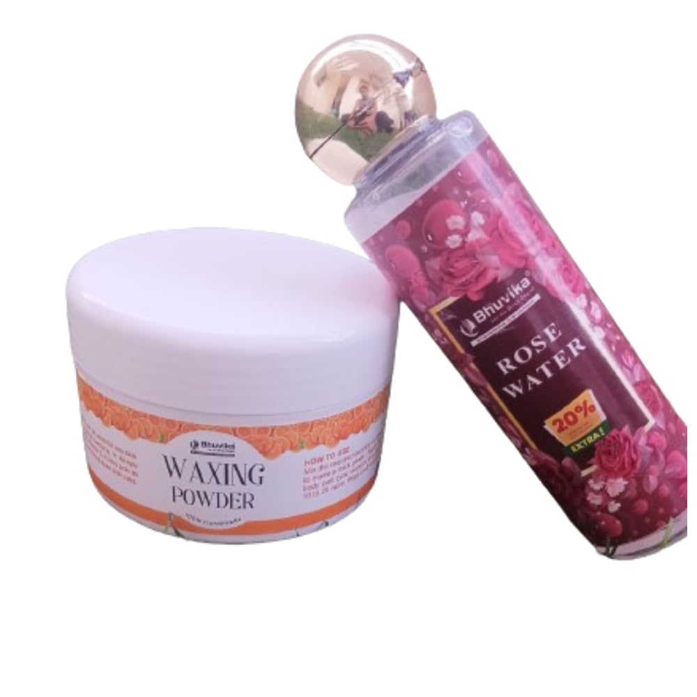 Bhuvika Unisex Adult Waxing Podwer 100gm - Orange Frangrance & Rose Water 120 ml (B0CY8SLYQB) Amazon Price History, Amazon Price Tracker