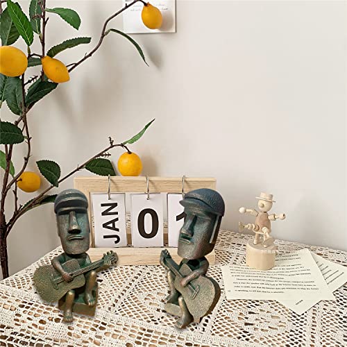 Figura Estatua Moai Decorativa para Escritorio 3.54x1.97x5.51 in miniatura 5