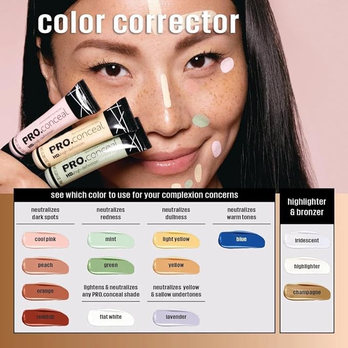 Image of Pro HD Conceal Liquid Concealer for Face Makeup, Full Coverage Beauty Colour Corrector, Ideal for Dark Circles, Women,8g (Porcelain)