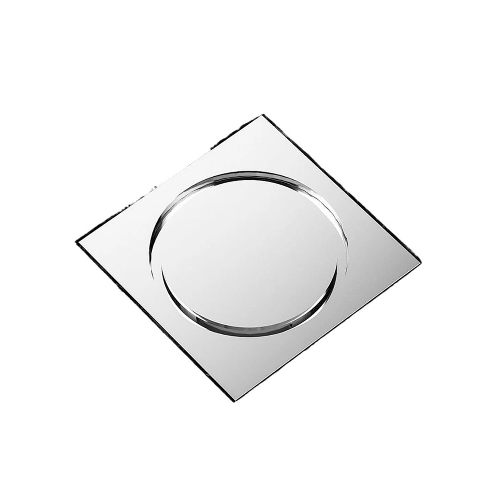 Desagüe de suelo redondo de latón, cubierta de válvula antiolor, trampa for fregadero de ducha for cocina, baño, lavadero, 1 Uds.(Chrome)