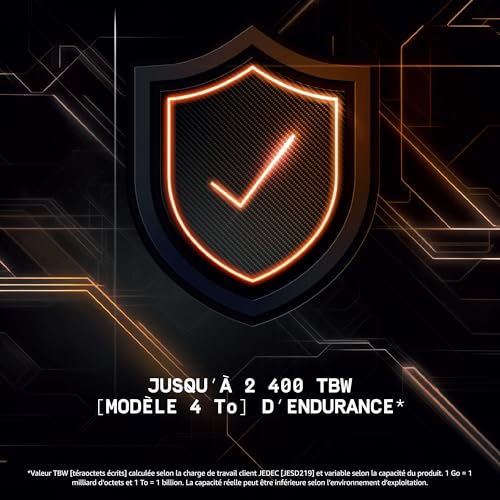 WD SN8100 WDS400T1XHM 00CMT0 SSD chiffré 4 To interne .2 2280 PCI Express 5.0 x4 NVMe TCG Opal Encryption 2.02 dissipateur de chaleur intégré - vue 8