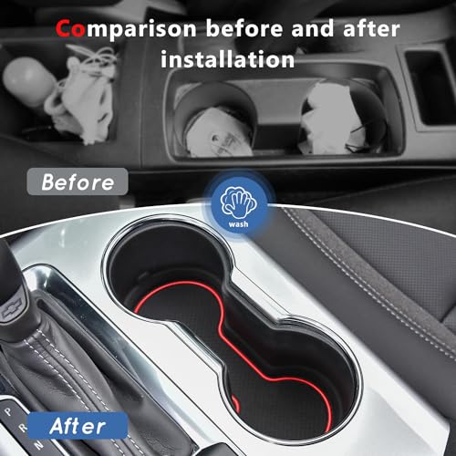Inserciones para porta vasos de silicón rojo para Chevy Blazer miniatura 7
