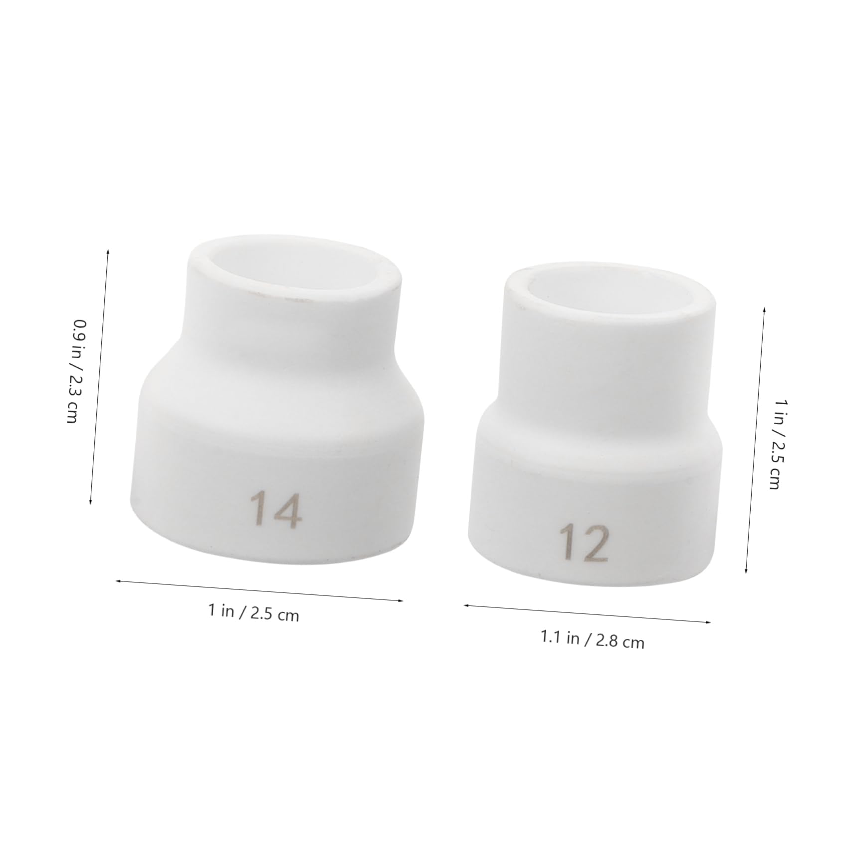 Garneck 2Pcs Ceramic Nozzle Cup for Welding Torch Cup Compatible with Welding Torch Accessories Durable Replacement Parts for Efficient Welding